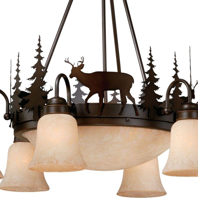 Vaxcel Bryce 9 - Light Chandelier in  Burnished Bronze