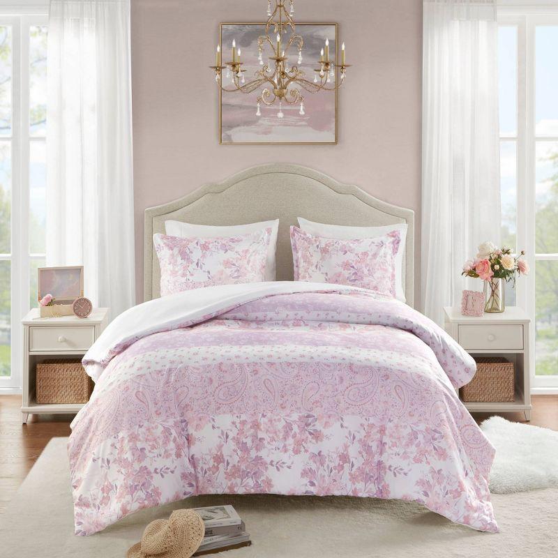 Intelligent Design Oliena Floral Paisley Duvet Cover Set