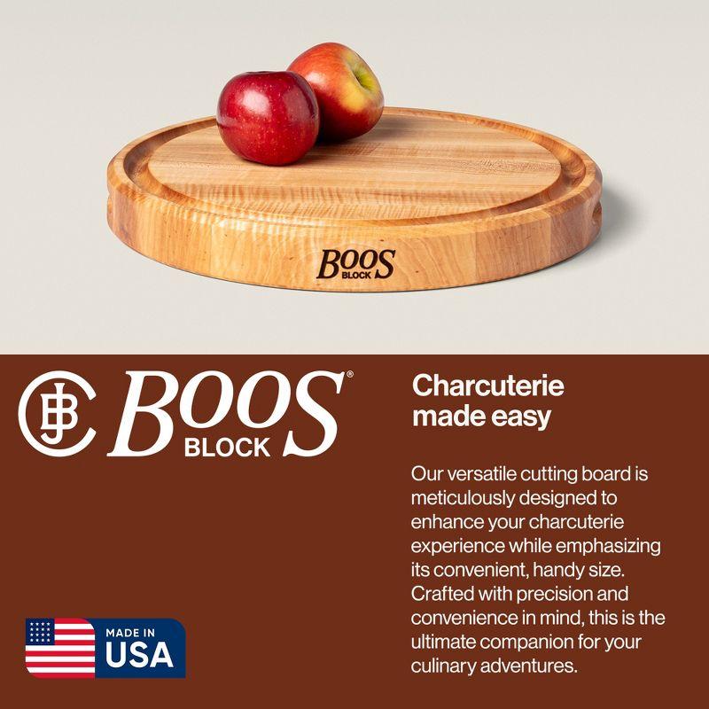 John Boos Chef's Collection Round Maple Cutting Board with Groove