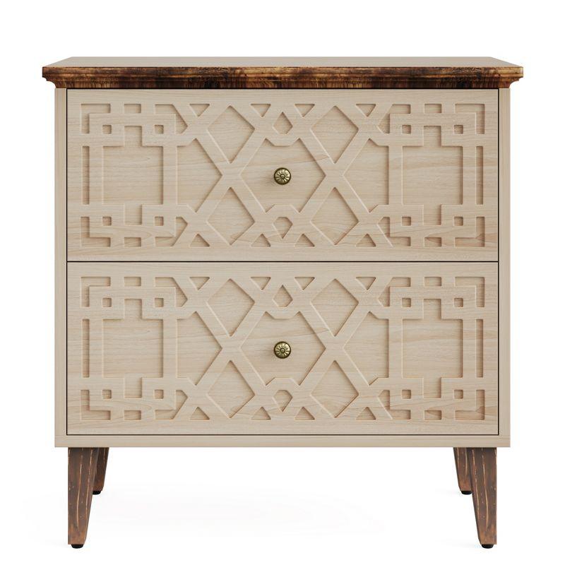 LITTLE TREE 2 Drawer Lateral File Cabinet Beige