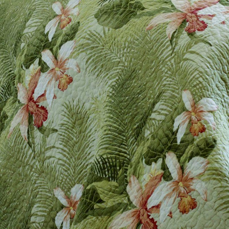 Tropical Orchid Palm Quilt & Sham Set Green - Tommy Bahama