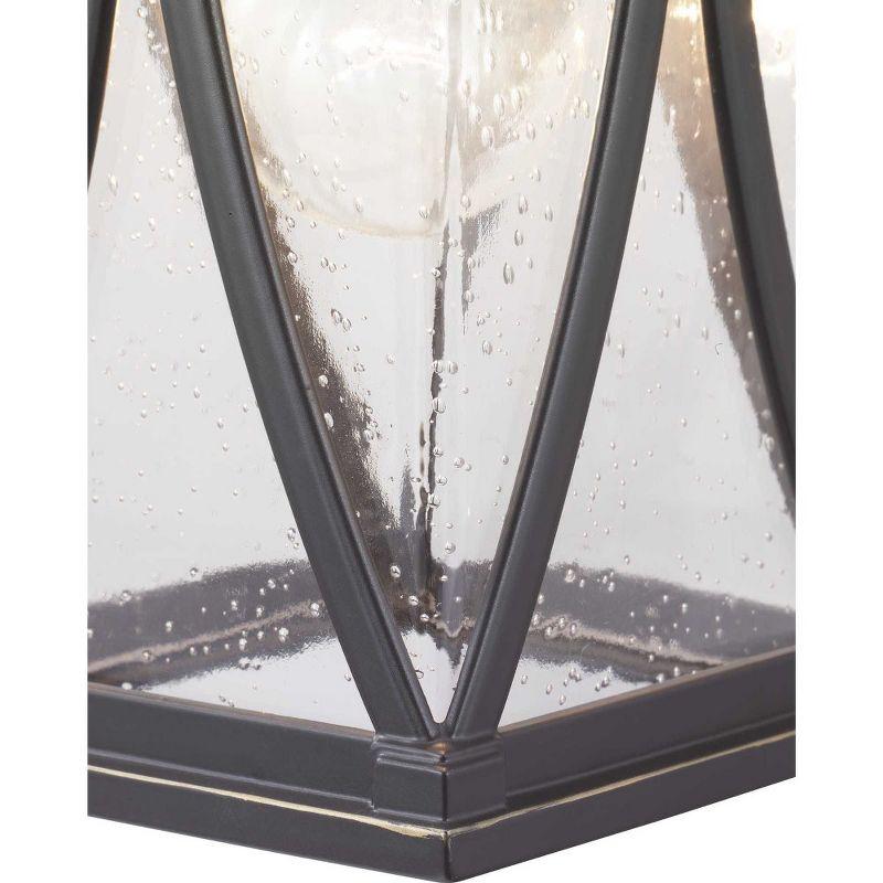 Progress Lighting Abbott 1-Light Outdoor Wall Lantern in Antique Bronze with Clear Seeded Glass Shade