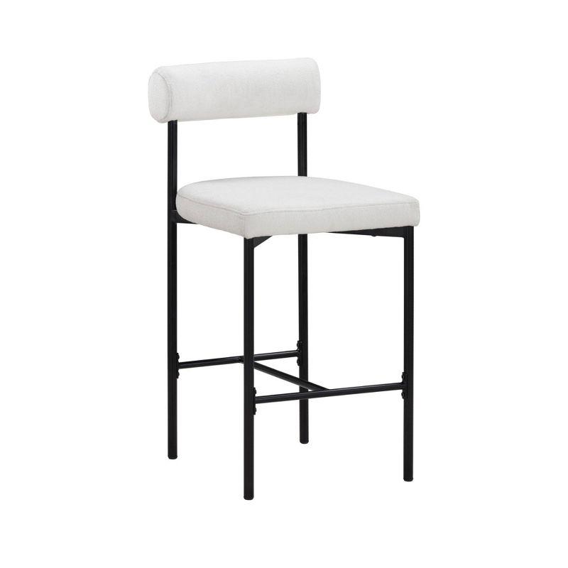 Dahlia Upholstered Counter Stool with Metal Frame