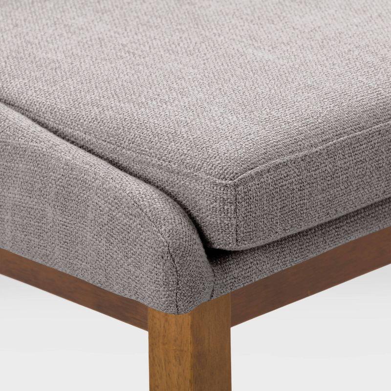 Set of 2 Boston Formed Back Fabric Barstools Light Gray - CorLiving: Upholstered, Counter Height, Rubberwood Legs