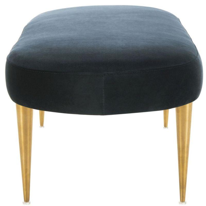 Corinne Oval Bench - SFV4704 - Navy/Gold - Safavieh Couture