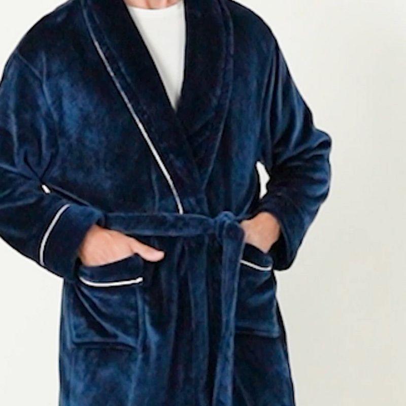 Rosalind Wheeler Speight Fleece Mid-Calf Bathrobe with Pockets