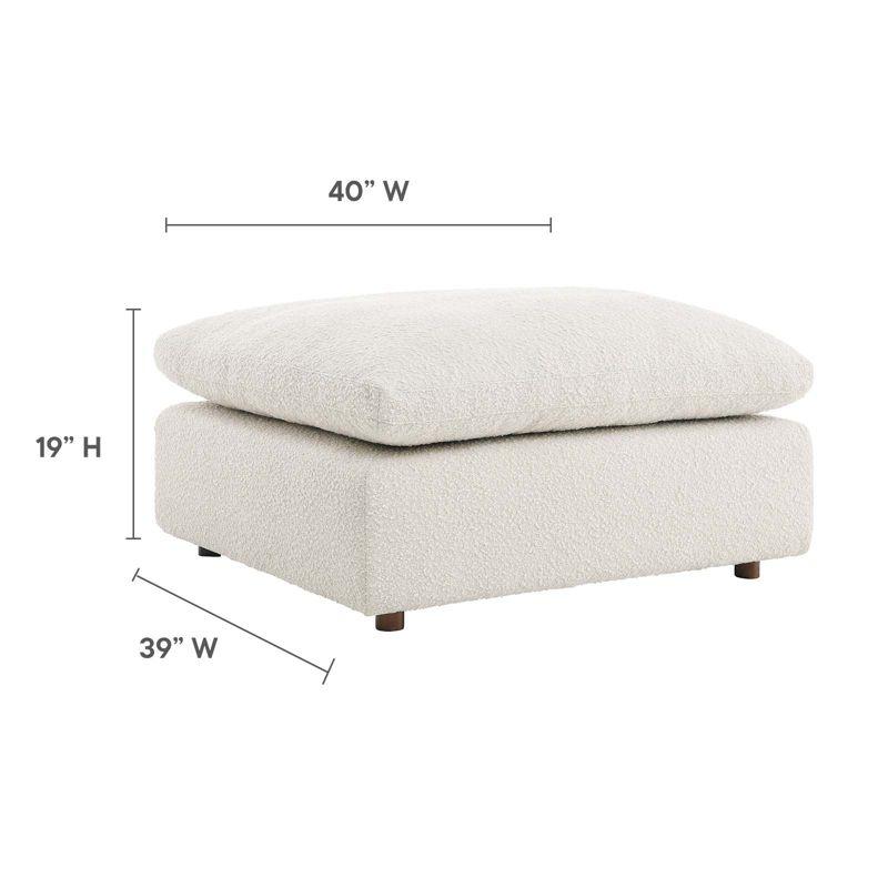 Modway Commix Down Filled Overstuffed Boucle Fabric Ottoman