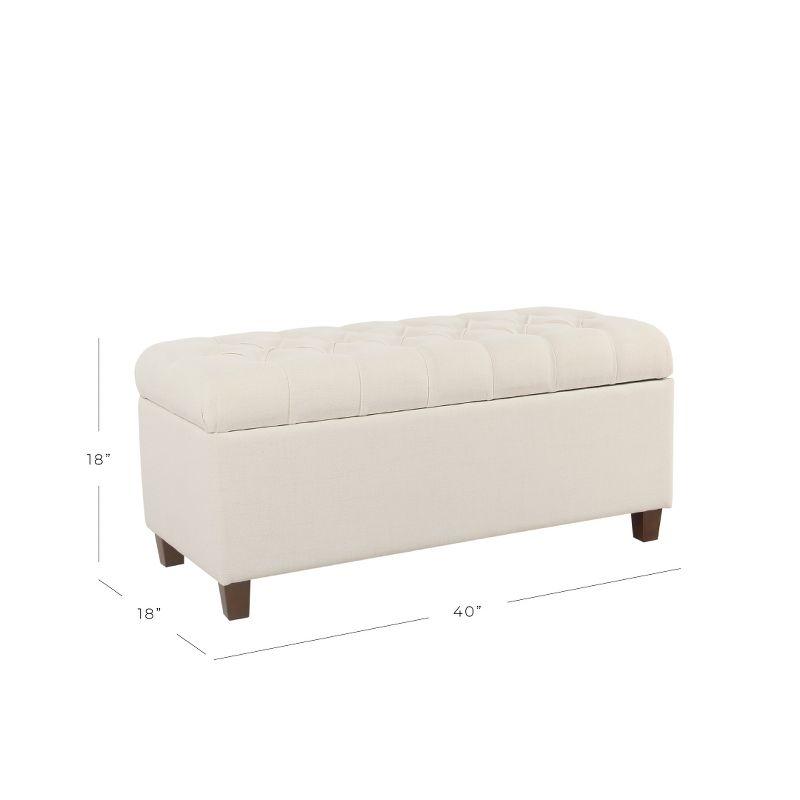 Ainsley Button Tufted Storage Bench - HomePop