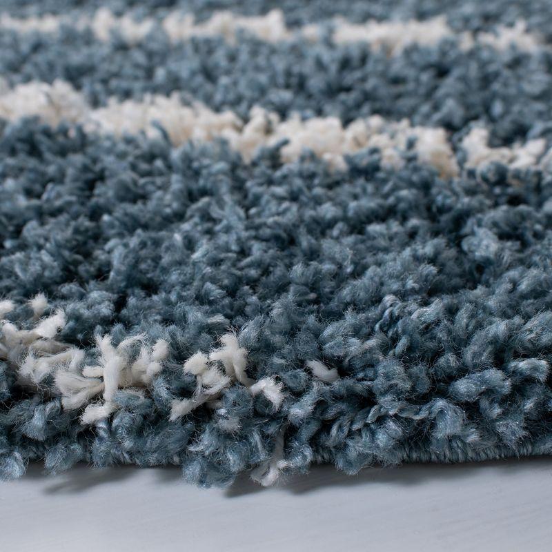 Breakwater Bay Evgeniy Venus Shag 600 Performance Striped Rug