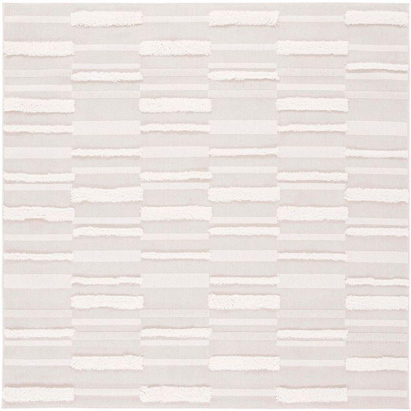 Trends TRD120 Power Loomed Area Rug - Beige/Ivory - 6'7"x6'7" - Safavieh.