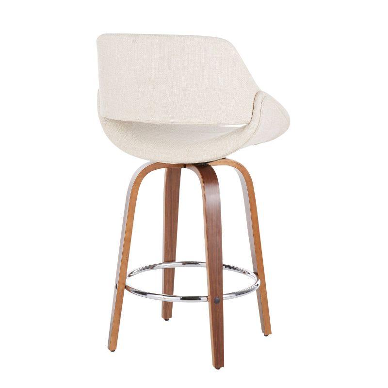 Set of 2 Fabrico Mid Century Modern Counter Height Barstool - LumiSource