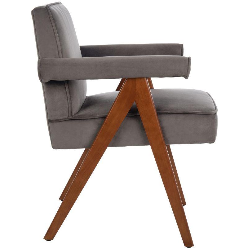 Suri Mid Century Arm Chair - ACH4508 - Dark Grey/Walnut - Safavieh