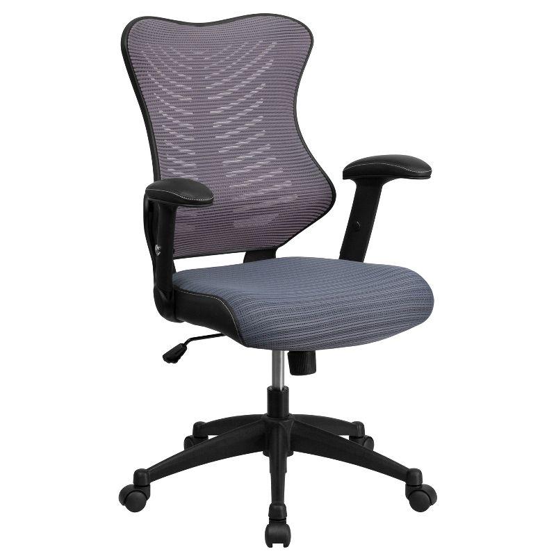 ErgoFlex High Back Executive Gray Mesh Swivel Chair with Lumbar Support