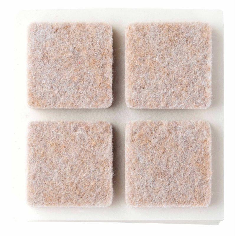 Scotch Felt Pads Beige Square 1 inch