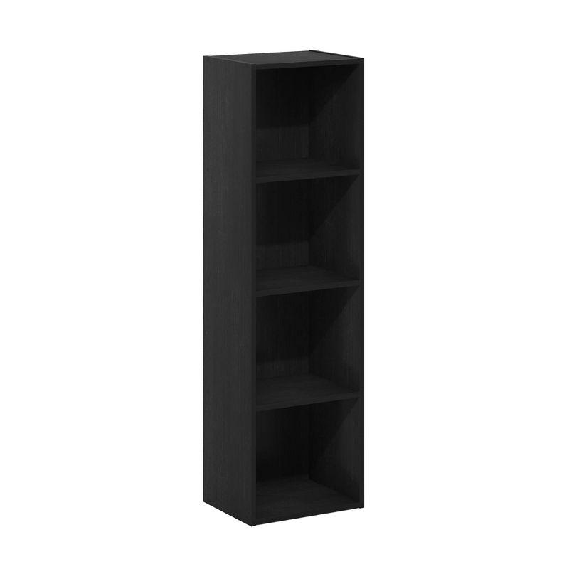 Furinno 4-Tier Reversible Bookshelf Open Storage Bookcase Display Shelf for Kids Room&Home Office,Blackwood