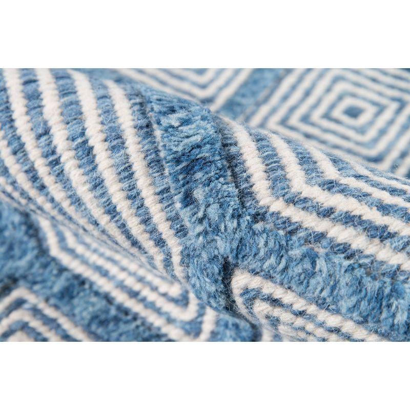 Langdon Cambridge Hand Woven Wool Area Rug Blue - Erin Gates by Momeni