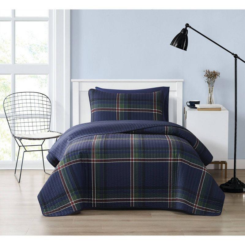 Truly Soft Bronson Plaid Quilt Set