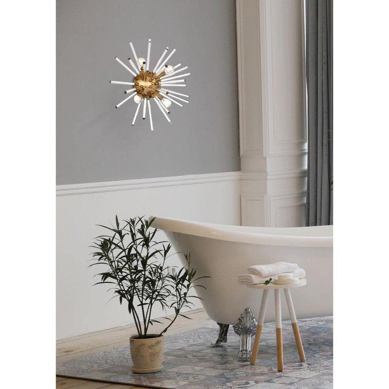 Elegant Lighting Sienna 18 inch crystal rod wall sconce in gold