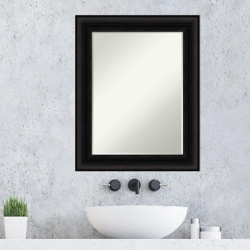 Amanti Art Parlor Petite Bevel Bathroom Wall Mirror