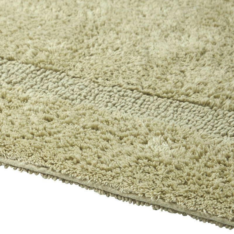 Better Trends Lux 100% Cotton Tufted Solid Reversible Bath Rug Set 2 PC (17" x 24" | 17" x 24") - Sage