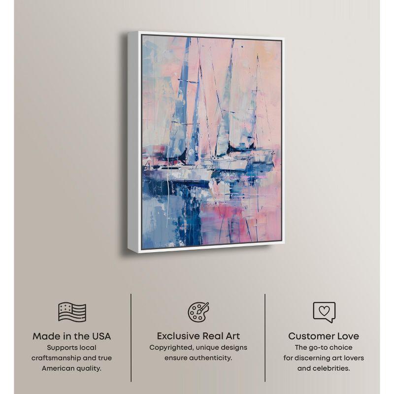 Art Remedy Art Remedy Pastel Sea Breeze Framed Sailing 1 Piece Canvas Wall Art 57710