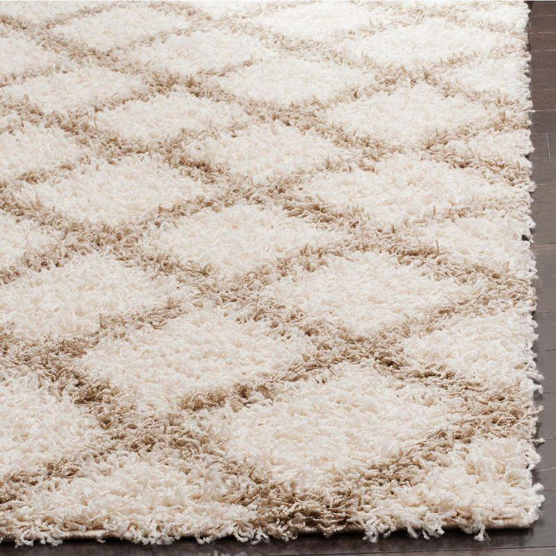 Dallas Shag SGD258 Power Loomed Indoor Area Rug - Ivory/Beige - 5'1"x7'6" - Safavieh.