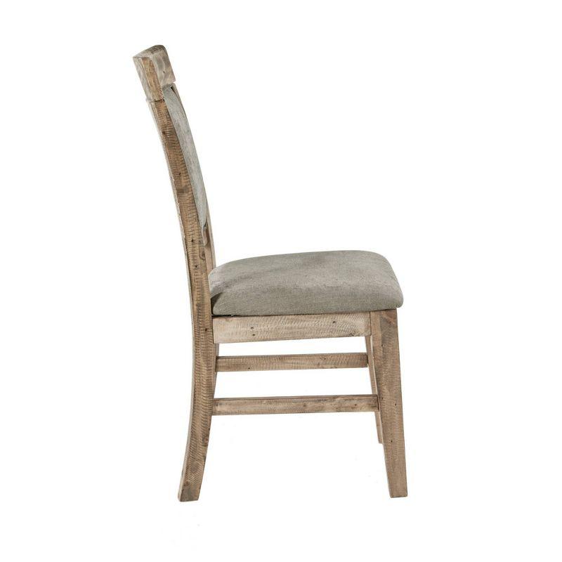 Set of 2 Oliver Dining Side Chair Natural/Gray