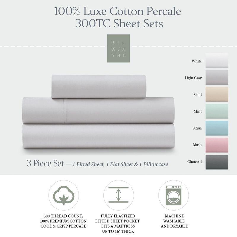 Luxe Cotton Percale Crisp and Cool Sheet Set