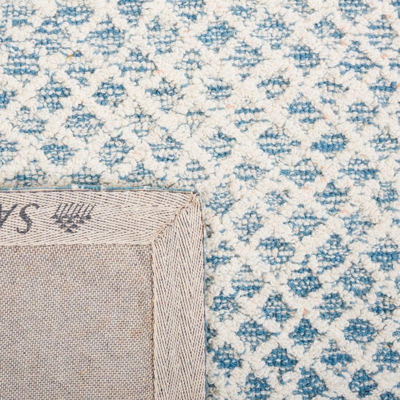 Micro-Loop MLP353 Hand Tufted Indoor Area Rug - Blue/Ivory - 5'x8' - Safavieh