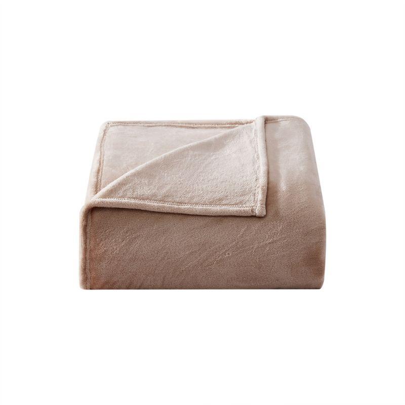 Twin Beige Ultra Soft Plush Fleece Blanket