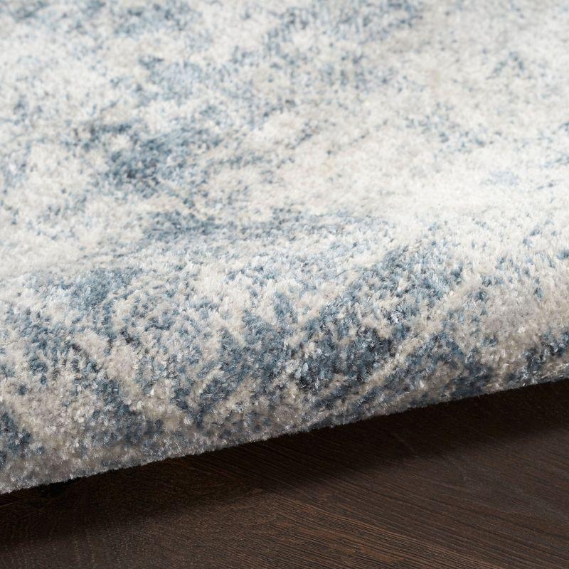 Nourison Washable Astra Vintage Persian Indoor Flatweave Runner Rug Blue Ivory 2' x 6'