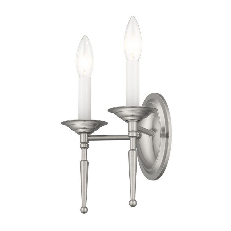 Livex Lighting Williamsburgh 2 - Light Wall Light in  Brushed Nickel