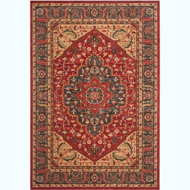 Mahal MAH621 Power Loomed Indoor Area Rug - Navy/Red - 6'7"x9'2" - Safavieh.