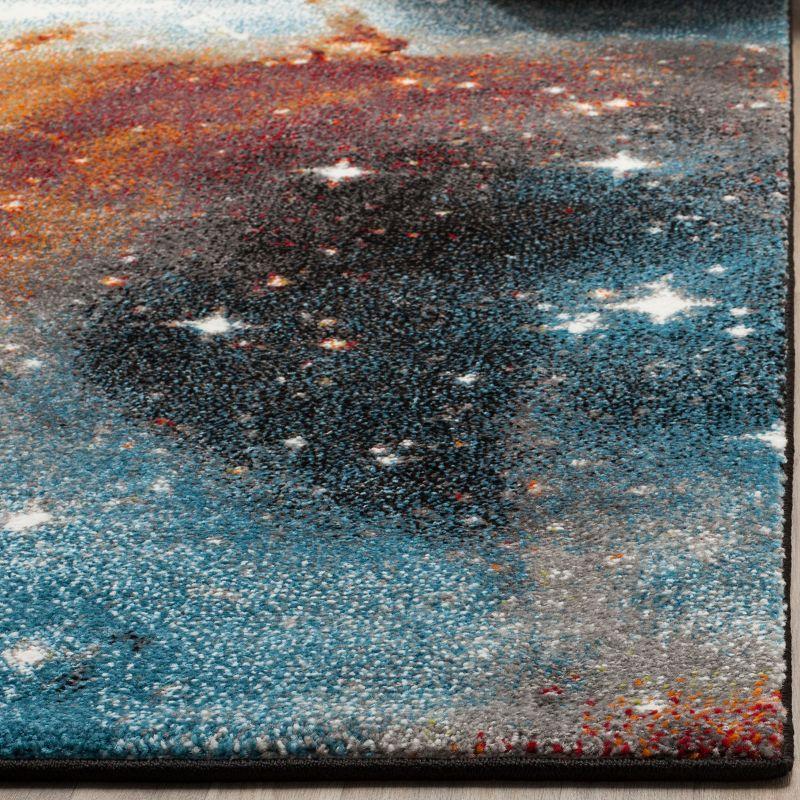 Galaxy GAL109 Power Loomed Indoor Area Rug - Orange/Multi - 4'x4' - Safavieh