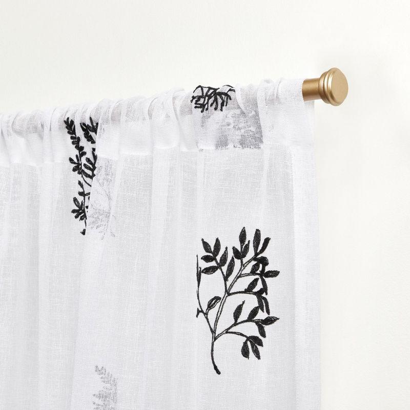 Nicole Miller Nicole Miller New York Mabel Sheer Rod Pocket Curtain Panels Pair (Set of 2)