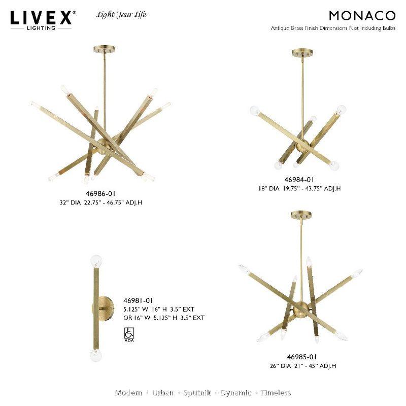 Livex Lighting Moco 6 - Light Chandelier in  Antique Brass