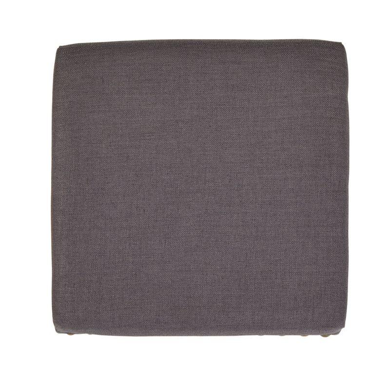 30" Set of 2 Grafton Turned Leg Barstools Charcoal Gray - Lifestorey: Rustic-Brown Finish, Nailhead Trim
