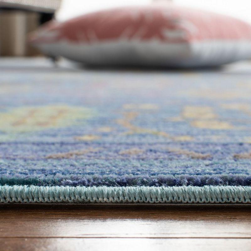 Valencia VAL108 Power Loomed Indoor Runner Rug - Blue/Multi - 2'3"x10' - Safavieh