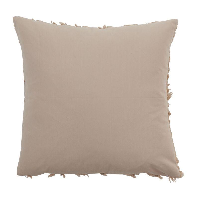 Natural Cotton Linen Fringe Stripe Throw Pillow