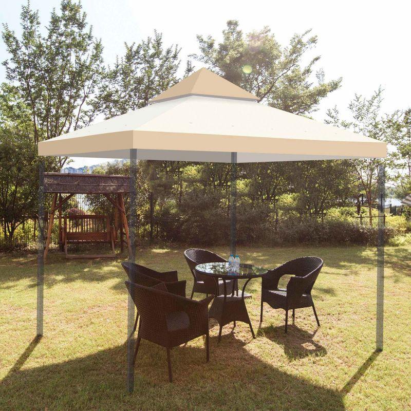 Yescom 2-Tier Gazebo Top Replacement UV30+ for Dual Tier Gazebo Frames Outdoor Patio Canopy Cover