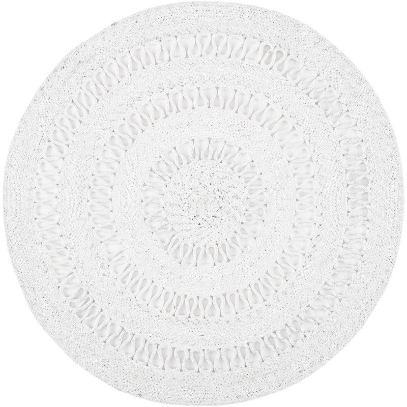Cape Cod CAP221 Hand Woven Area Rug - Ivory - 3' round - Safavieh.