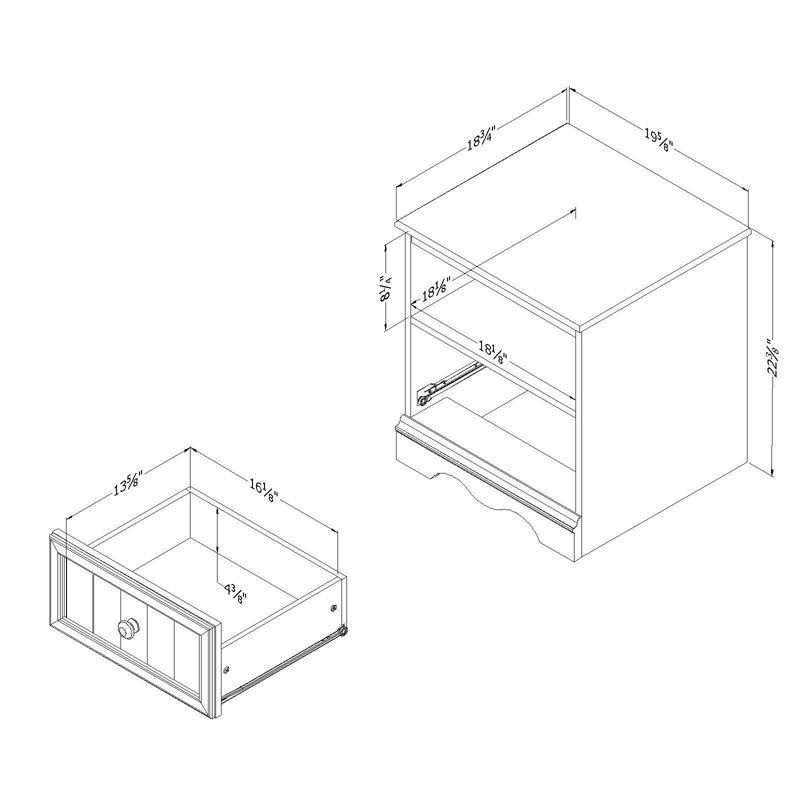 Savannah 1 Drawer Nightstand