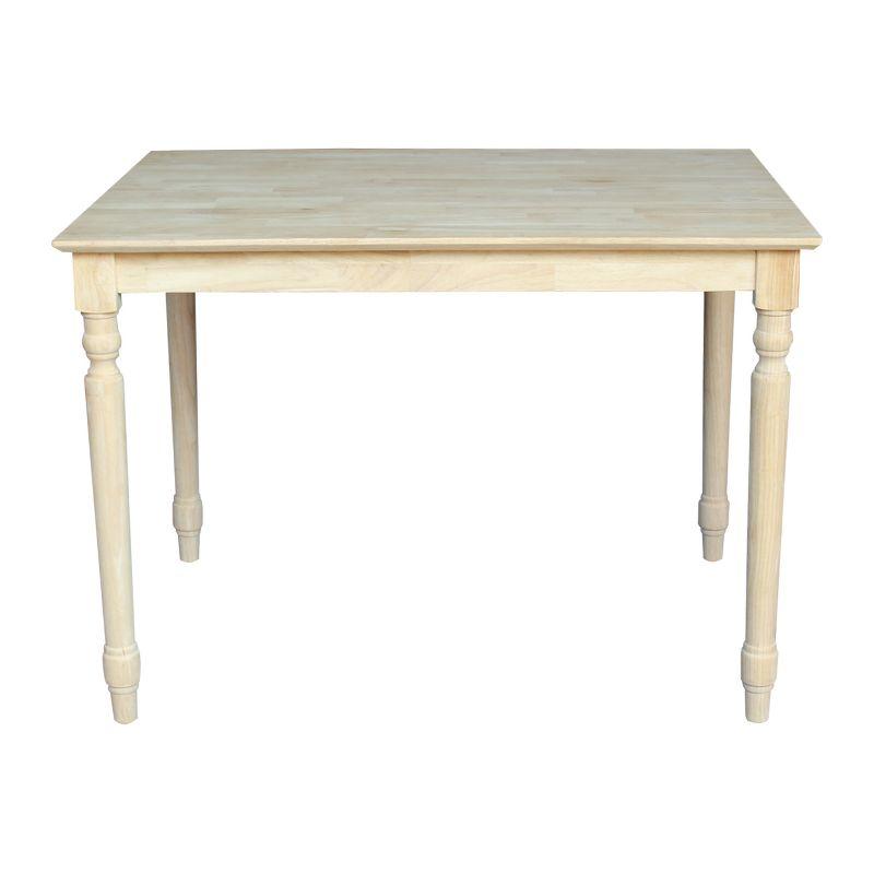International Concepts Turned Solid Wood Top Dining Table