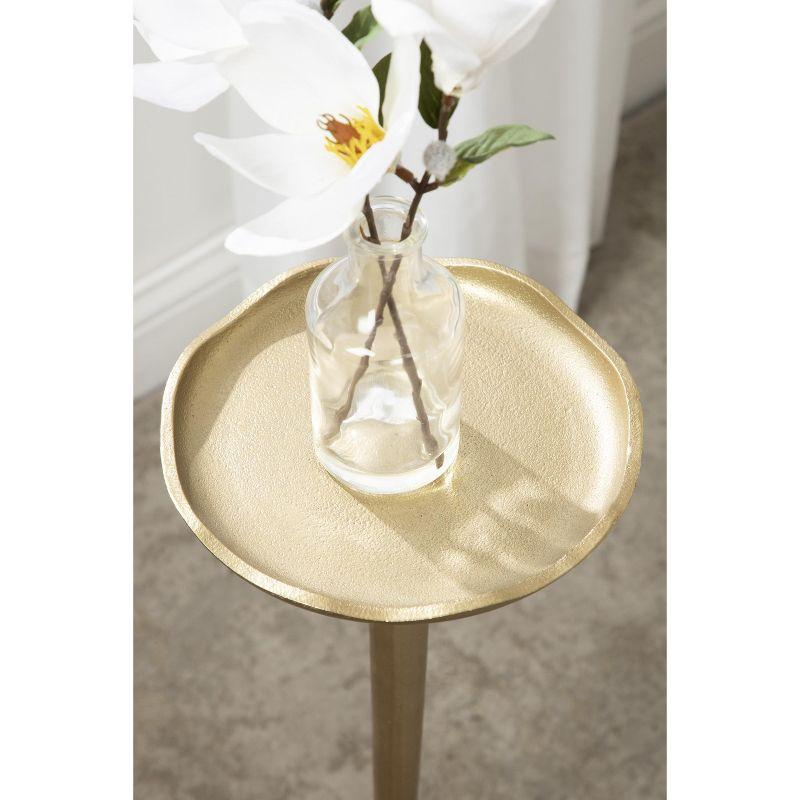 Kate and Laurel Alessia Round Metal Drink Table, 8x8x22, Gold
