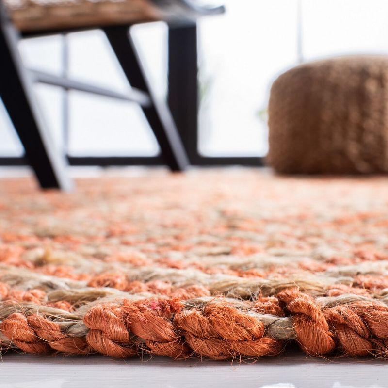 Natural Fiber NF266 Hand Woven Indoor Area Rug - Orange/Natural - 4'x6' - Safavieh.