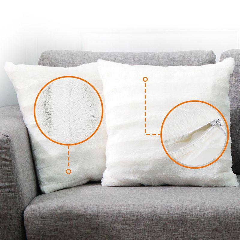 Cheer Collection FRBIN Square Pillow Cover & Insert (Set of 2)