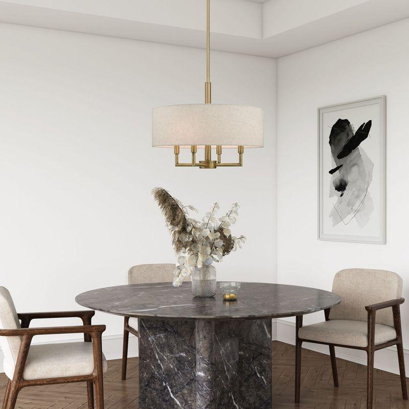 Livex Lighting Meridian 4 - Light Chandelier in  Antique Brass