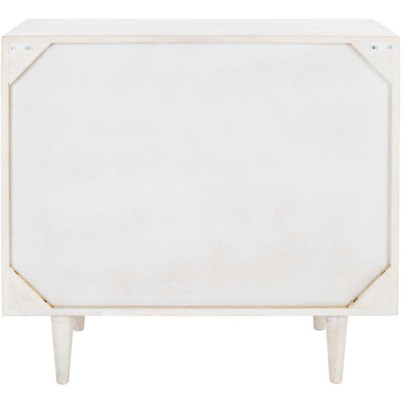 Zinnia 3 Drawer Chest - CHS9000 - White Washed/Brass - Safavieh