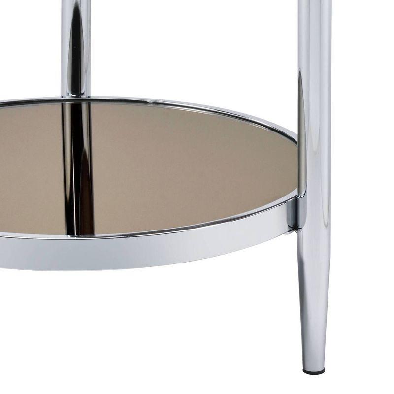 Acme Furniture Abbe Coffee Glass Table Chrome Finish