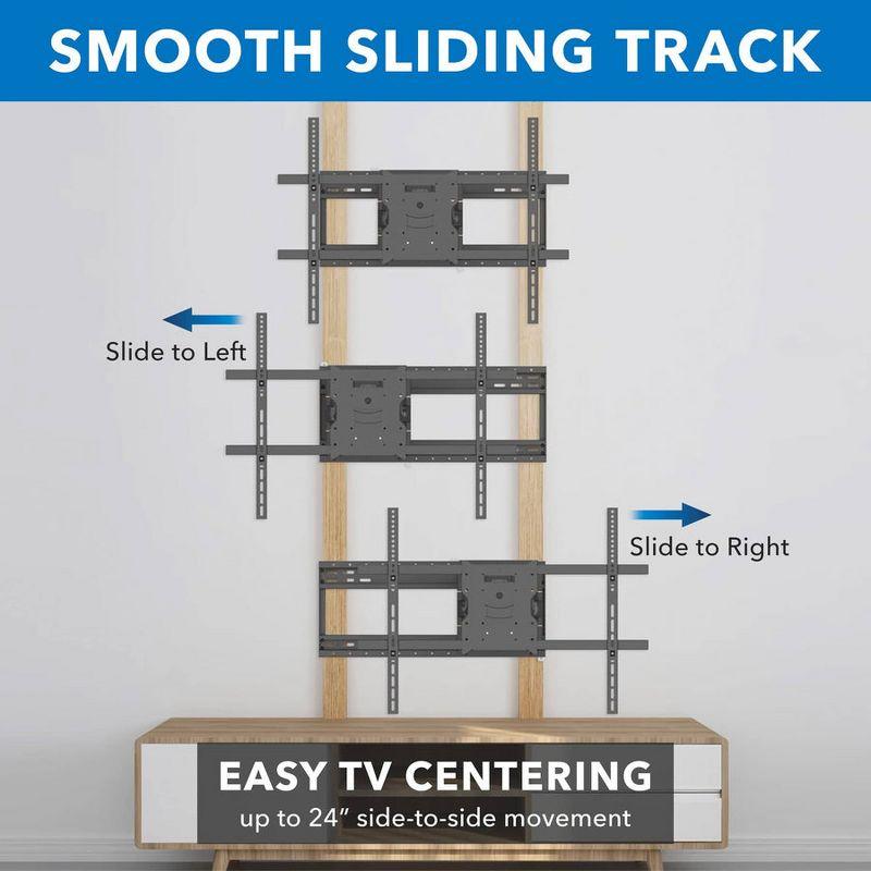 Mount-It! Full Motion TV Wall Mount with 39 Inch Long Extension Arms, Heavy Duty Dual Arm TV Mount Fits 65 to 110 Inch TVs & Fits 16 and 24 Inch Studs